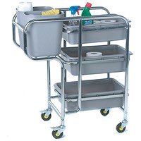 2Work Mobile Collector Cleaning Trolley 776x455x925mm 2W10762