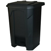 2Work Pedal Bin 80 Litre 410x470x670mm Grey