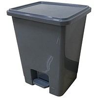 2Work Pedal Bins 15 Litre Grey Pack of 3