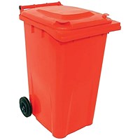 2Work Wheelie Bin 240 Litre Red
