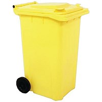 2Work Wheelie Bin 240 Litre Yellow