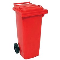 2Work Wheelie Bin 80 Litre Red