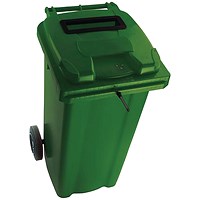 2Work Wheelie Bin Waste Slot Lid 140 Litre Green