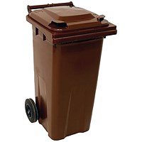2Work Wheelie Bin 140 Litre Brown