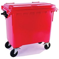 2Work Wheelie Bin 660 Litre Red