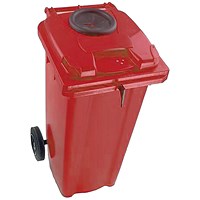 2Work Wheelie Bin 240 Litre with Bottle Bank Aperture and Lock