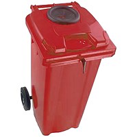 2Work Wheelie Bin 360 Litre with Bottle Bank Aperture and Lock