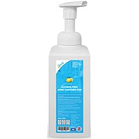 2Work Alcohol-Free Foaming Hand Sanitiser Rub, 600ml Bottle