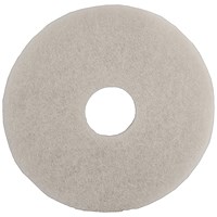 2Work Floor Pad Standard 17 Inch White Pack of 5 2W13500