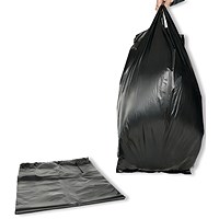2Work Refuse Sacks Roll Tie Black (Pack of 40)
