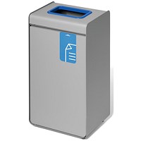 Durable Durasort Paper Recycables Collector, 55 Litres, Grey/Blue