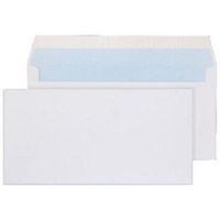 Blake Everyday Envelopes DL White Wallet Plain Peel and Seal 100gsm 110x220mm (Pack 50) -