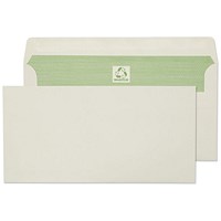 Blake Environmental Envelopes DL Natural White Wallet Plain Self Seal 90gsm 110x220mm (Pack 500) -