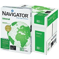 Navigator Universal A4 Paper, White, 80gsm, Box (5 x 500 Sheets)