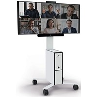 Durable Coworkstation Mobile TV Cart