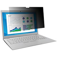 3M Privacy Filter with Flip Attach, Frameless, 15.6 Inch Widescreen, 16:9 Screen Ratio