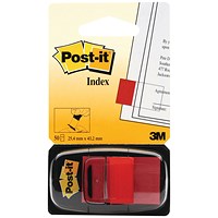 Post-it Index Flags, 25 x 43mm, Red, Pack of 12(600 Flags in total)