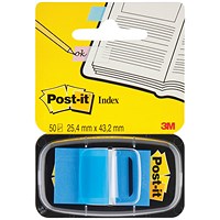 Post-it Index Flags, 25 x 43mm, Blue, Pack of 12(600 Flags in total)