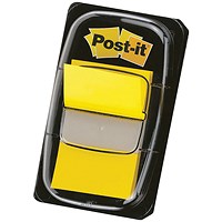 Post-it Index Flags, 25 x 43mm, Yellow, Pack of 12(600 Flags in total)
