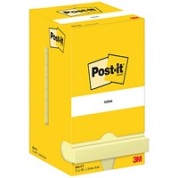 Post-it Notes Display Pack, 76 x 76mm, Yellow, Pack of 12 x 100 Notes