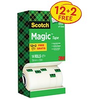 Scotch Magic Tape, 19mm x 33m Pack of 14