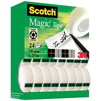 Scotch Magic Tape 810 Tower Pack 19mm x 33m (Pack of 24)