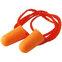 3M 1110 Corded Earplugs, Orange, Pack of 100