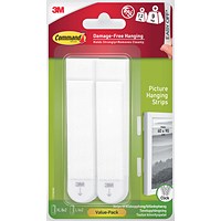 Command Heavyweight Picture Hanging Strips, L/XL, White, Pack of 24