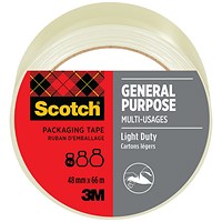 Scotch General Purpose Tape, 48mm x 66m, Clear