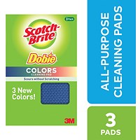 Scotch-Brite Dobie Colours All Purpose Pad 111x68x14mm (Pack of 3) 7100160583