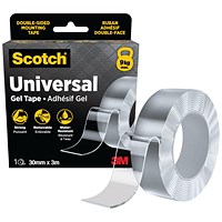 Scotch Universal Gel Tape Double Sided 30mmx3m Clear