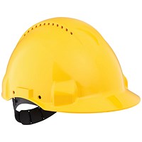 3M Ventilated Safety Helmet with Uvicator Sensor Disc, Yellow