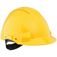 3M Ventilated Safety Helmet with Uvicator Sensor Disc, Yellow 3M Ventilated Safety Helmet with Uvicator Sensor Disc, Yellow