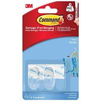 Command Hooks with Strips Small Clear 2HKS+4S