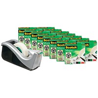 Scotch Magic Tape 810 19mm x 33m (Pack of 16) with Free Dispenser