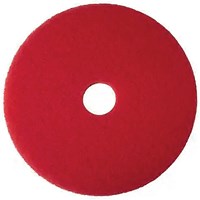 3M Buffing Floor Pad, 355mm, Red, Pack of 5