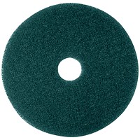 3M Scrubbing Floor Pad, 430mm, Green, Pack of 5