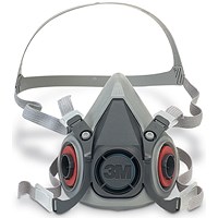 3M 6000 Series Half Mask, Grey, Small