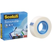 Scotch Removable Magic Tape, 19mm x 33m