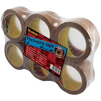 Scotch Packaging Tape Heavy 50mmx66m Brown (Pack of 6) PVC5066F6 B