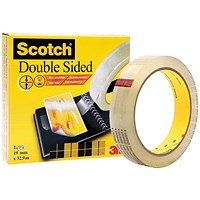 Scotch Permanent Long-life Double-sided Tape, 19mm x 32.9m, Clear