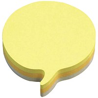 Post-it Speech Bubble Shaped Notes, 70 x 70mm, Yellow, Pack of 12 x 225 Notes