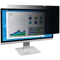 3M Privacy Filter, Frameless, 24 Inch Widescreen, 16:9 Screen Ratio
