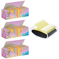 Post-It Super Sticky Z-Notes 76x76mm Energy Colour Cabinet (Pack of 24) Buy 3 + FOC Dispenser