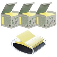 Post-It Recycled Z-Notes 76x76mm Yellow (Pack of 6) Buy 3 + FOC Dispenser