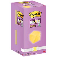 Post-it Sticky Notes Tower, 76 x 76mm, Yellow, Pack of 16 x 90 Notes