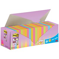 Post-it Super Sticky Z-Notes Value Pack, 76 x 76mm, Energetic, Pack of 24 x 90 Z-Notes