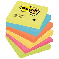 Post-it Energetic Palette Colour Notes, 76 x 76mm, Rainbow Colours, Pack of 6 x 100 Notes Post-it Energetic Palette Colour Notes, 76 x 76mm, Rainbow Colours, Pack of 6 x 100 Notes