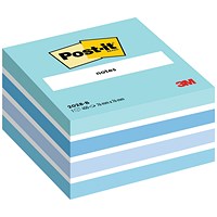 Post-it Notes Colour Cube, 76 x 76mm, Pastel Blue, 450 Notes per Cube