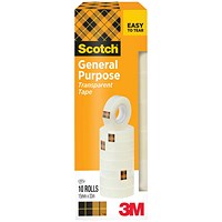 Scotch 508 Transparent Tape 15mmx33m (Pack of 10)